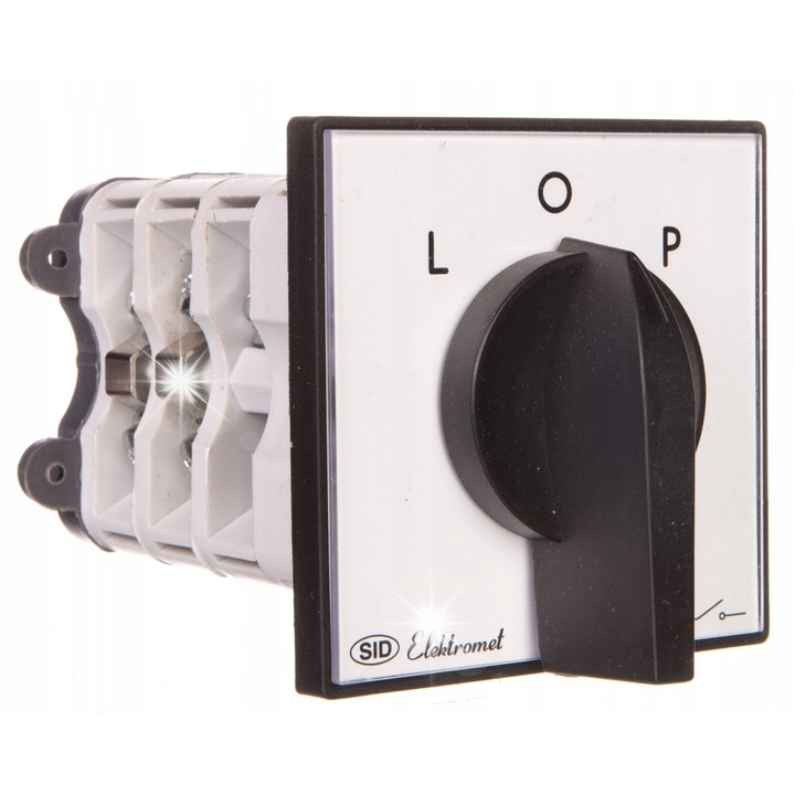 Bütykös kapcsoló, L-0-P 3P 63A IP65, 3 pólusú, 0 pozíció, közbenső beépítés