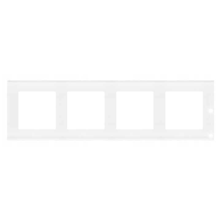 Rama 4-krotna Simon 55, sticla mata alba, dimensiuni universale