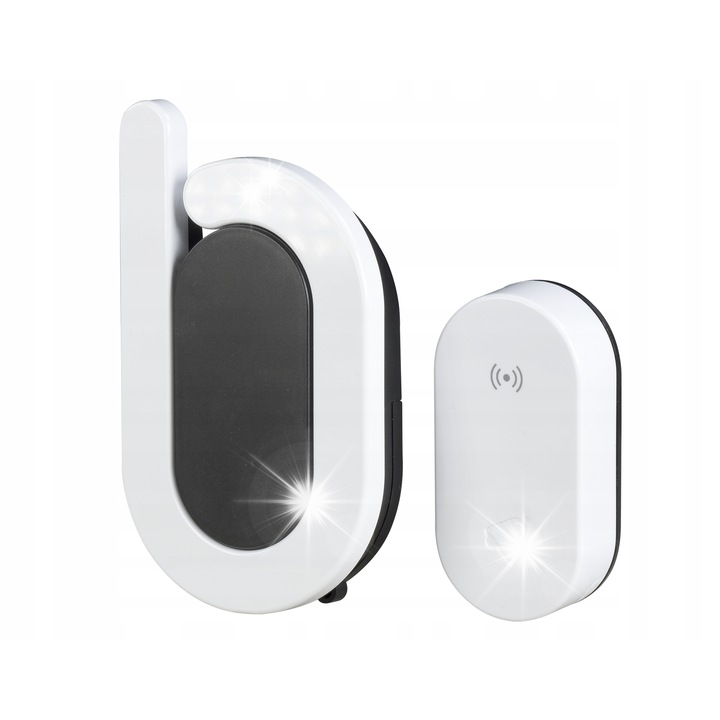 Sonerie electrica Bulik II, 350m, IP56, set cu buton wireless, 67x115x20mm