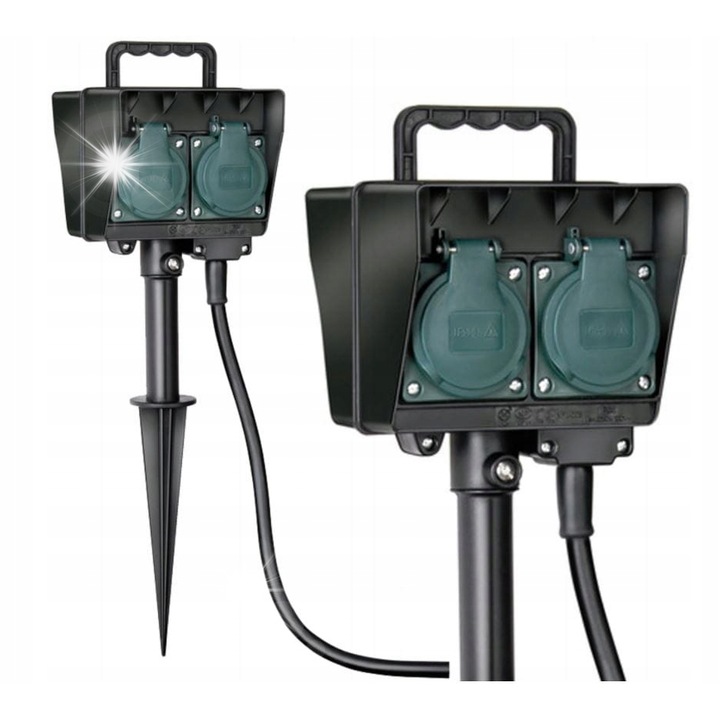 Priza de gradina 4x230V, 10m, 16A, Brennenstuhl, IP44, neopren