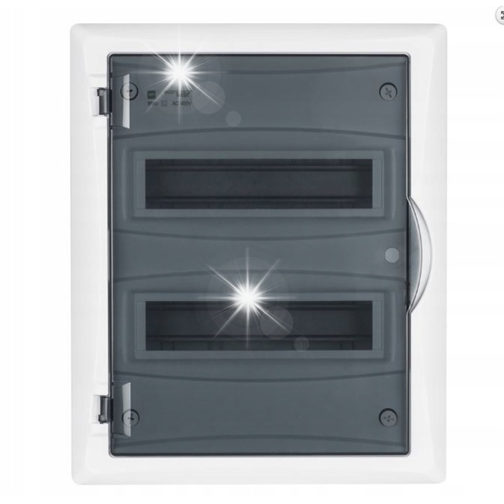 Tablouri electrice ECONOMIC BOX RN 2x12, 2 randuri, alb, 360x434x105mm