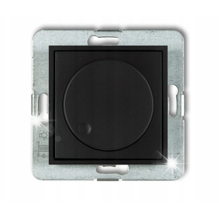 LED fényerőszabályzó Karlik MINI, matt fekete, 0-100W, 80x80x51mm