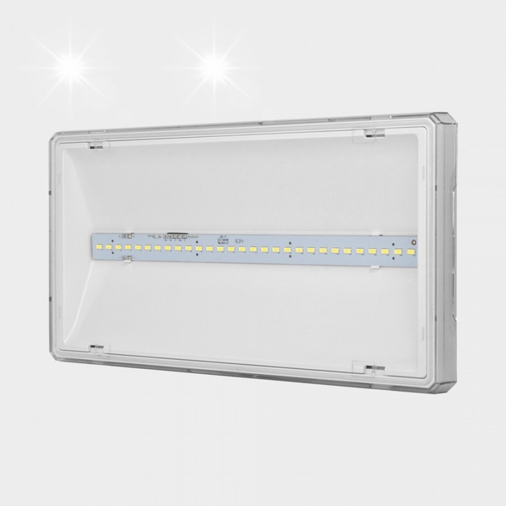 Corp iluminat de urgenta EXIT L IP65 LED 6W 850lm alb 332x178x52mm set