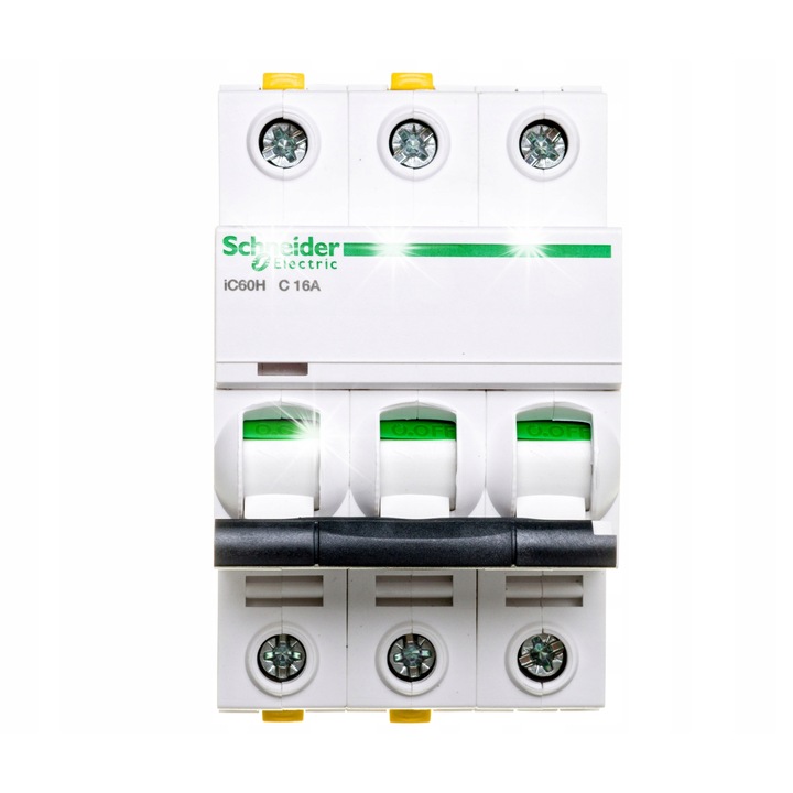 Siguranta electrica 3P C 16A 10kA AC iC60H-C16-3, 3 module, IP20
