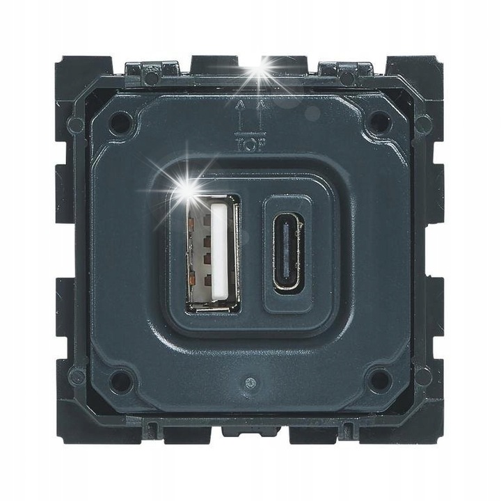 Priza de alimentare 2 x USB 5 V - 2400 mA Tip A + Tip C, 067465