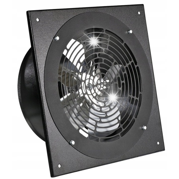 Ventilator osiowy 150mm, 36W, negru, montaj pe perete