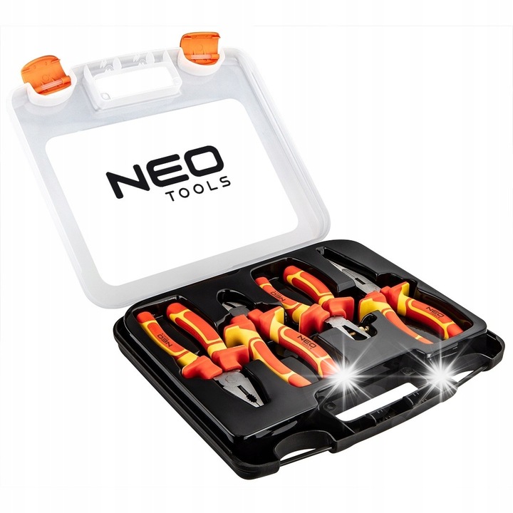 NEO 1000V szigetelt fogó és csípőfogó készlet, 4 darabos, 160mm