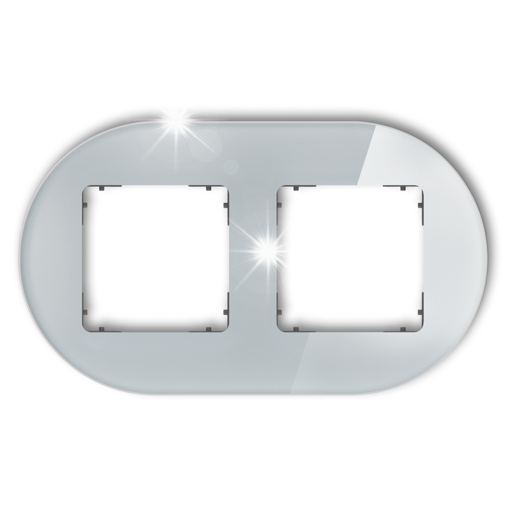 Rama dubla rotunda ICON, gri/grafit mat, 15-28-IRSO-2
