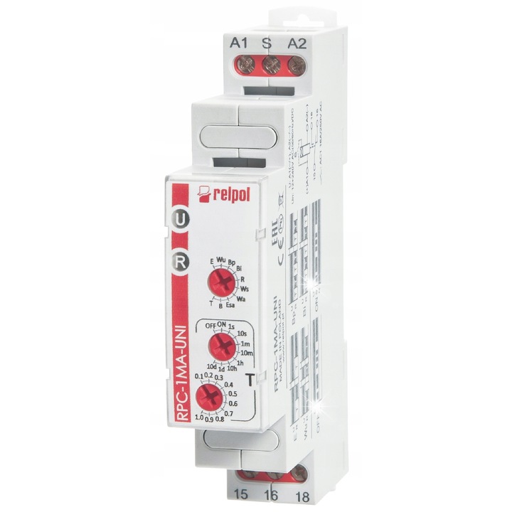 Időrelé 1P 1mp-10nap RPC-1MA-UNI