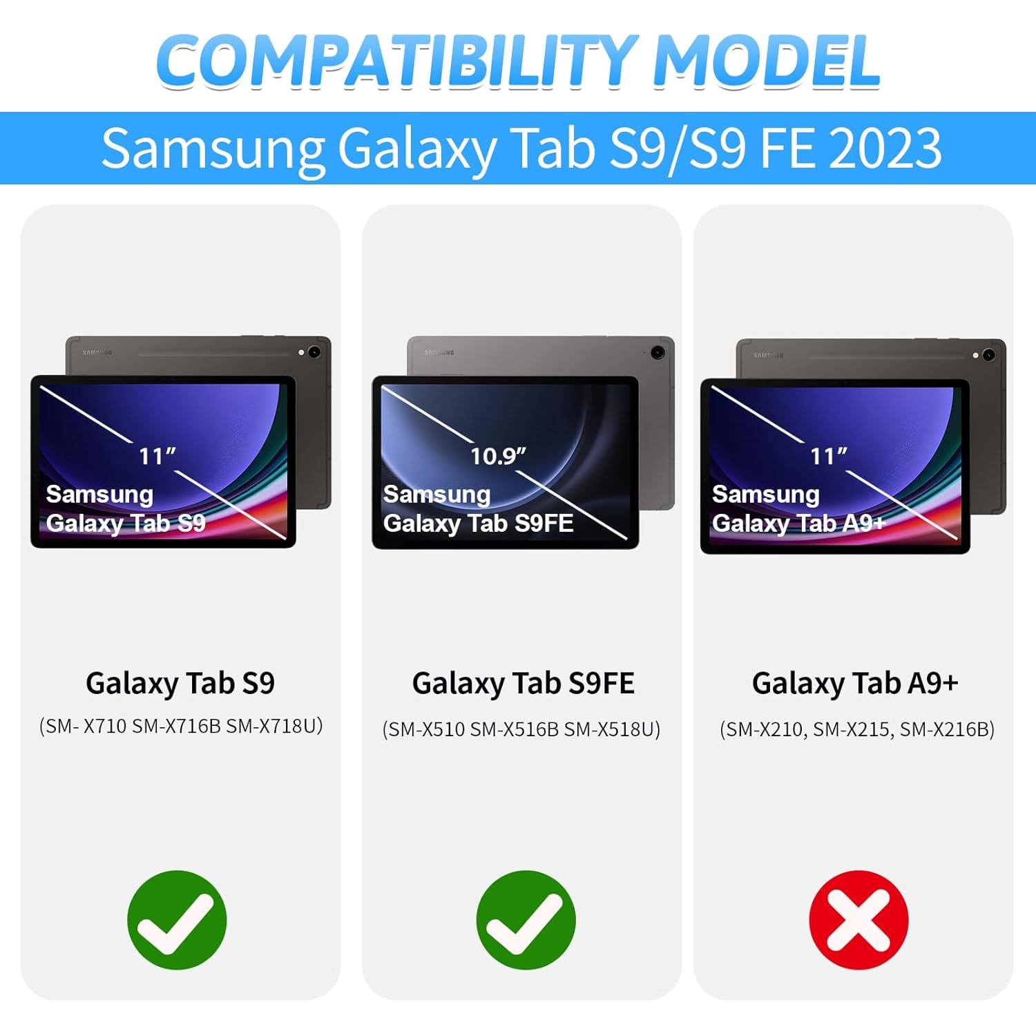 Husa Lotusif pentru Samsung Galaxy Tab S10 FE / S9 FE 10.9 inch si Tab S9 11 inch, Carcasa din EVA pentru Copii cu Suport pentru S Pen, Protectie Rezistenta, Albastru