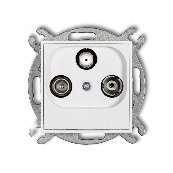 Priza antena RTV-SAT finala 1,5dB alb IGS