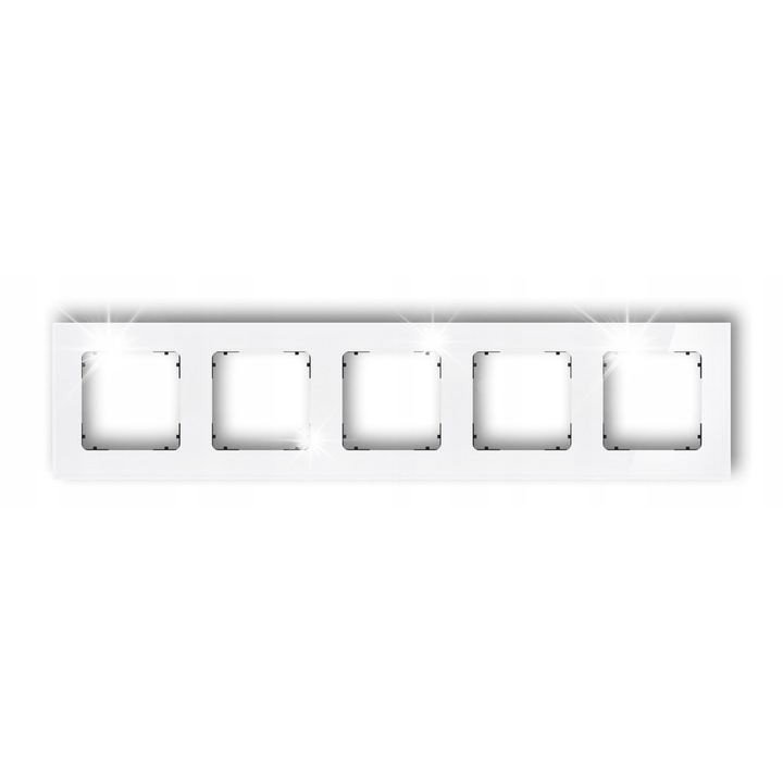 Rama universala patrata 5 locuri alb/negru ICON 0-12-IRSK-5