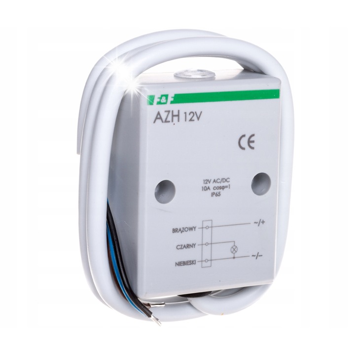 Alkonykapcsoló 10A 12V AC IP65, 2-1000lx, késleltetés 15mp, 30mp