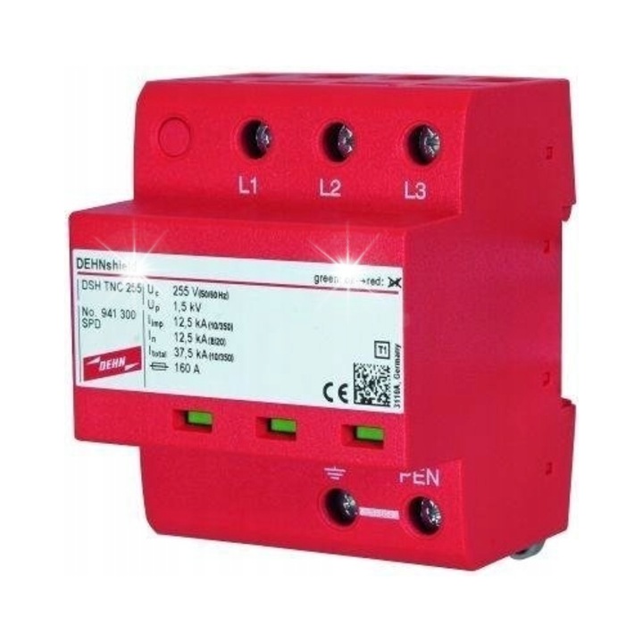 Limitator de supratensiune B+C Tip 1+2 3P 12,5/37,5kA 1,5kV TNC 255 941300