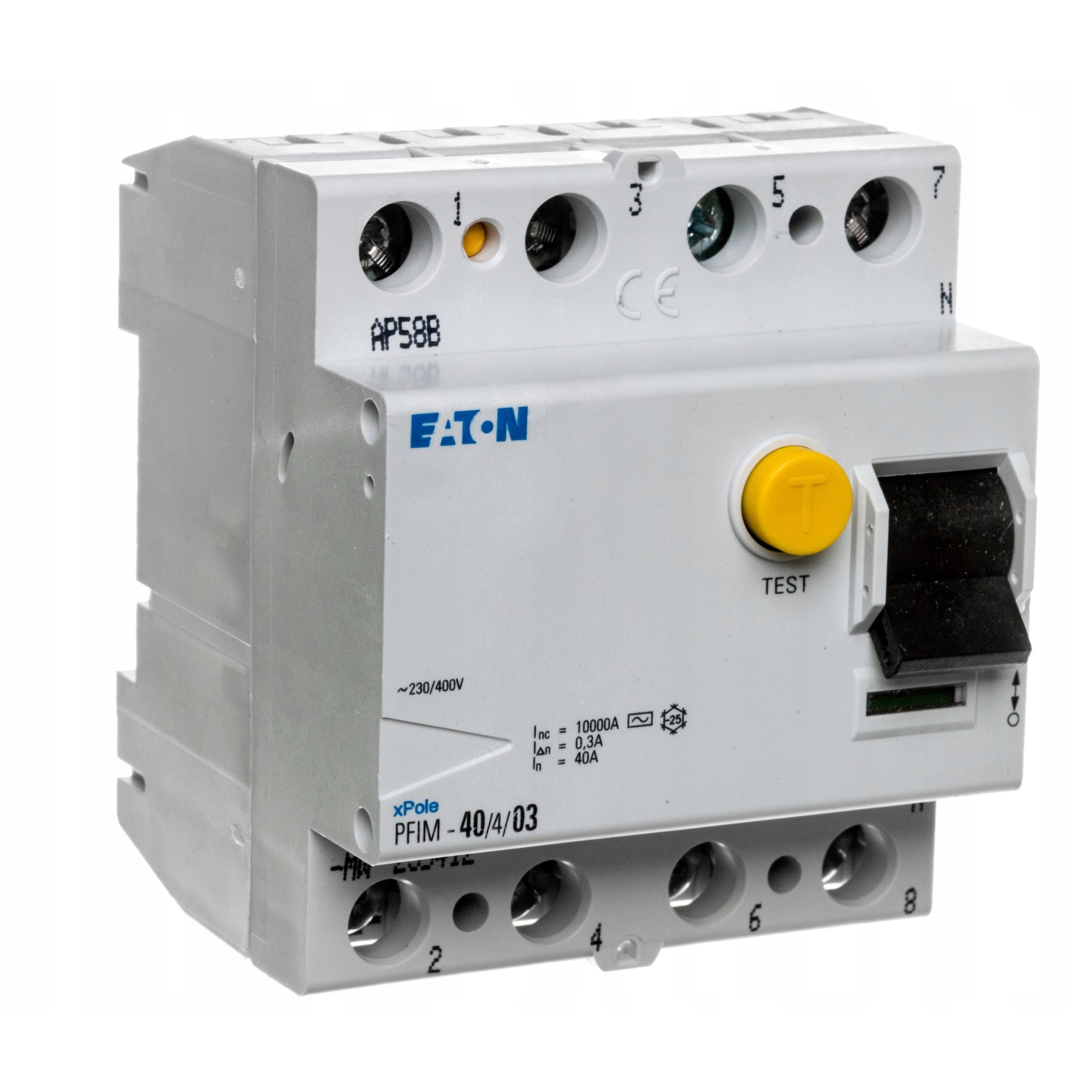 Différentiel Siemens 5SM36440 – 4P, 40A, 0,3A, AC, 4 Modules – Sécurité électrique
