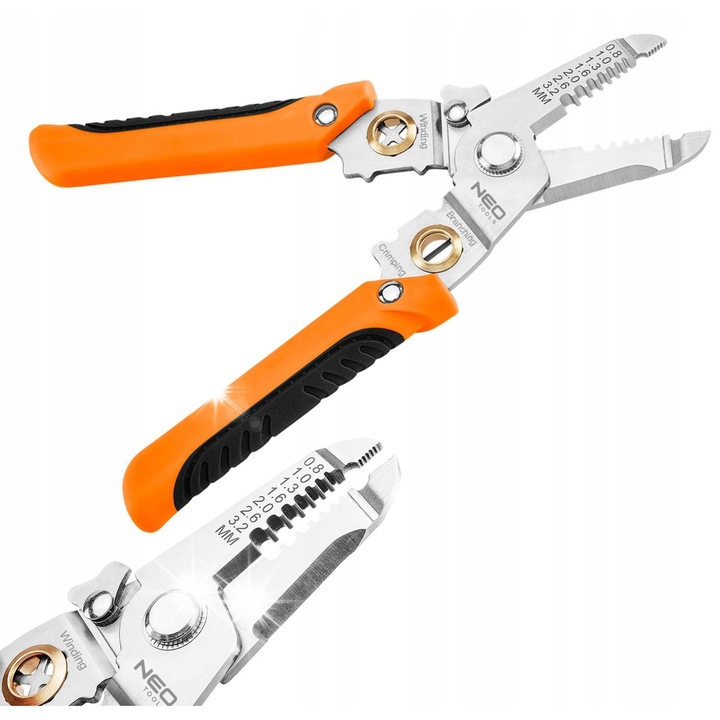 Clesti de izolare 6 in 1, 180mm, 0,8-3,2mm2