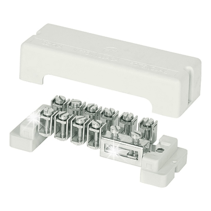 Sina de egalizare a potentialului, 35mm2, 10 cleme, ABS, A14-6108