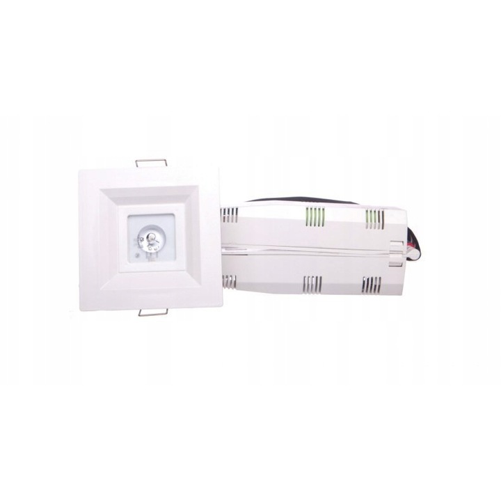 Corp de iluminat de urgenta LED 1W, alb, 95x95x47.7mm, 1 ora, montaj incorporat
