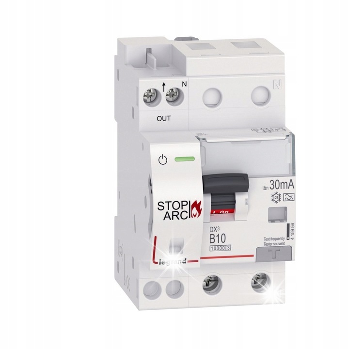 Detector de scanteie, DX3 STOP ARC, RCCB 2P 10kA B10 30mA