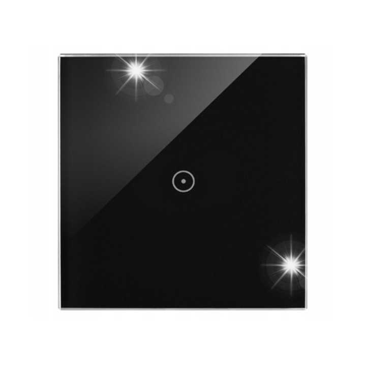 Panou tactil 1 modul Simon 54 Touch, negru, 9.2x9.6cm