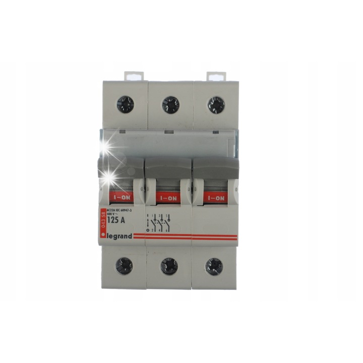 Moduláris kapcsoló 125A 3P Legrand, 3 modul, 400V, 44mm
