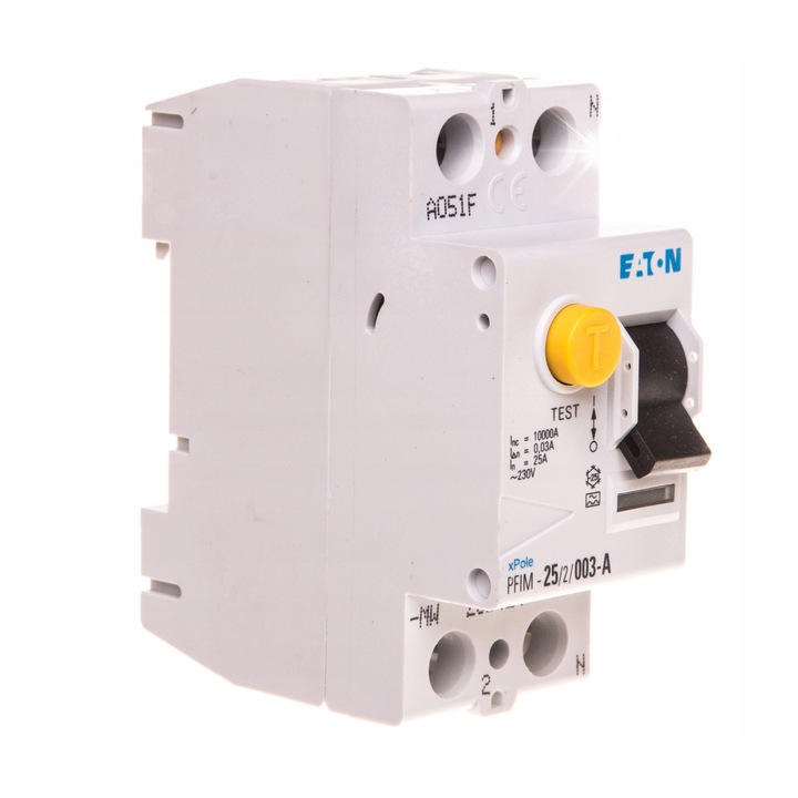 Dispozitiv de protectie diferentiala 2P 25A 0,03A tip A, montaj pe sina DIN, 230V, 2 module