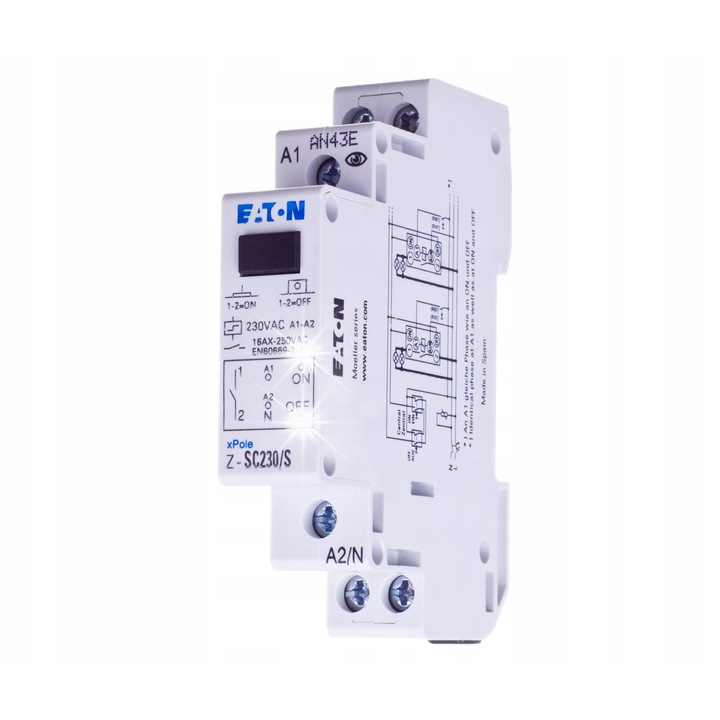 Releu impulsiv 16A 230V AC 1Z, montaj pe sina DIN, EATON