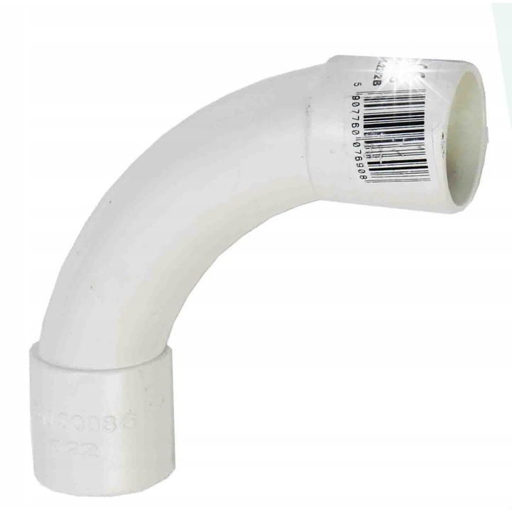 Conector unghiular pentru tevi netede, 22mm, set 10 bucati