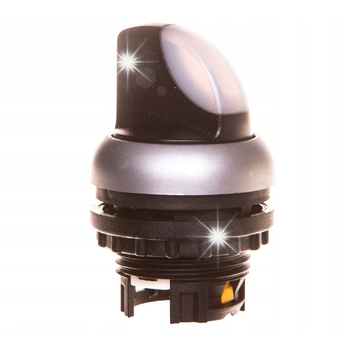 Fehér, 2 állású kapcsoló világítással és automatikus visszaállítással M22-WLK-W