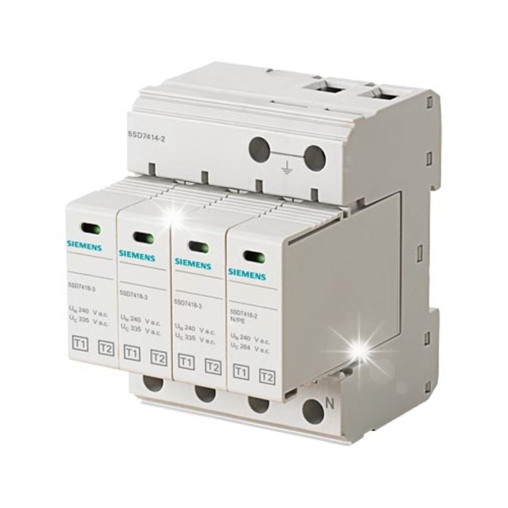 Limitator de supratensiune 4P 12,5kA, 335V, 1+2, 4 module