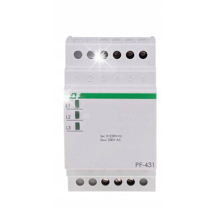 Automat de faza PF-431, 16A, 3x230V+N, 3 module, IP20