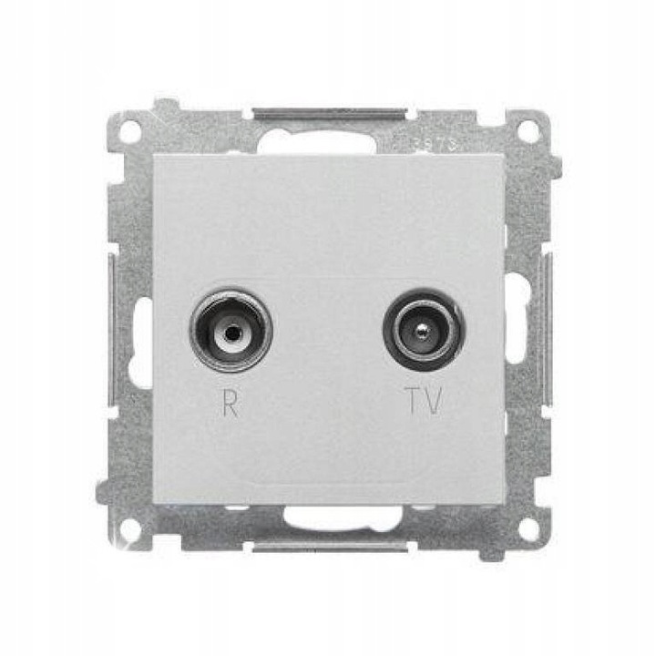 Priza antena R-TV de trecere 10dB aluminiu mat TAP10.01/143