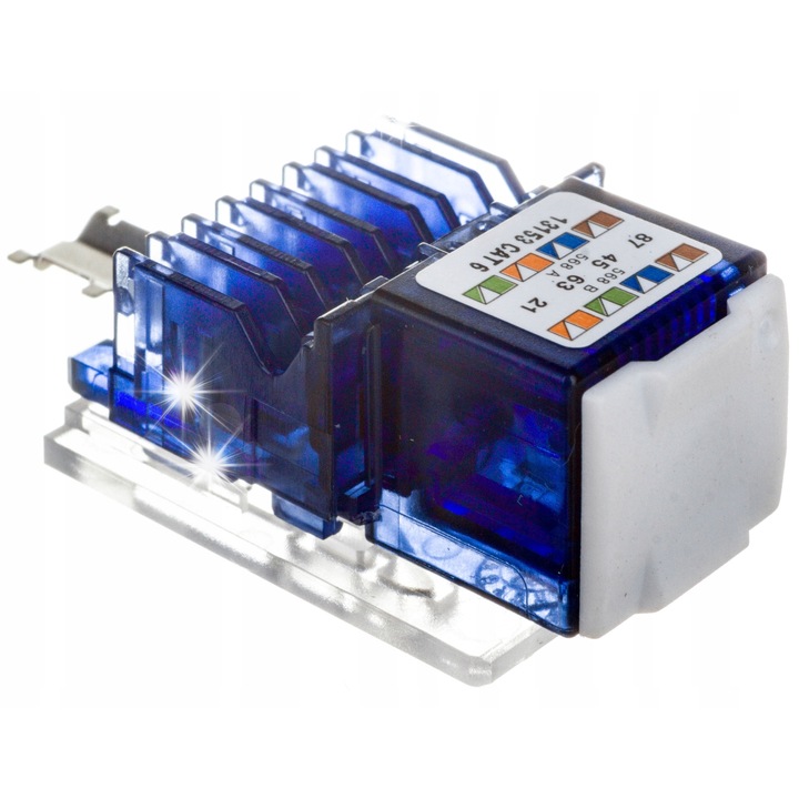 Modul teleinformatical RJ45 cat.6, neecranat , albastru
