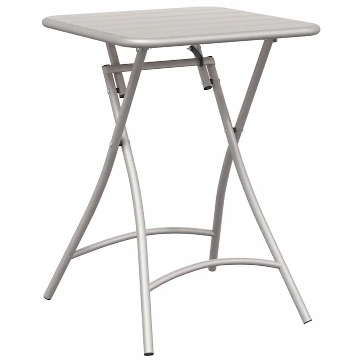 vidaXL Bisztróasztal Bézs 55 x 55 x 72, 5 cm Porfestett acél 42002947