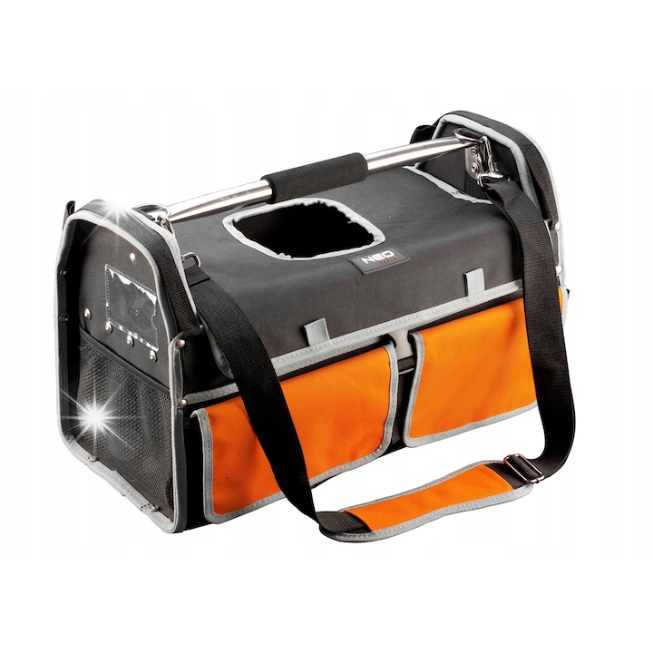 Torba unelte 20", nylon 600D, 9 buzunare externe, 42 buzunare interne, 31x30x51cm