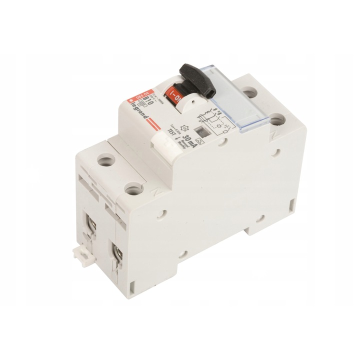 Dispozitiv de protectie diferentiala 2P 10A P312 DX3 0,03A, Legrand, caracteristica B, 44mm