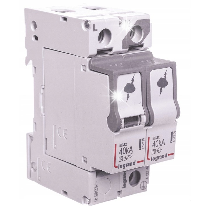 Limitator de supratensiune Tip 2 1P+N 40kA 1,7kV ON 300