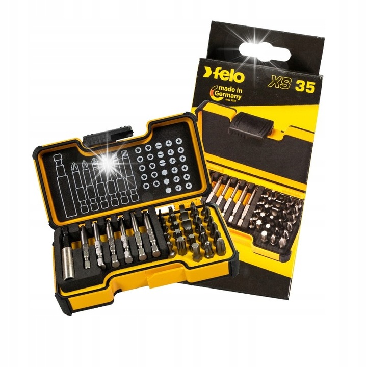 Set de 34 biti cu suport magnetic, Felo, dimensiuni 135x75x37mm, multicolor