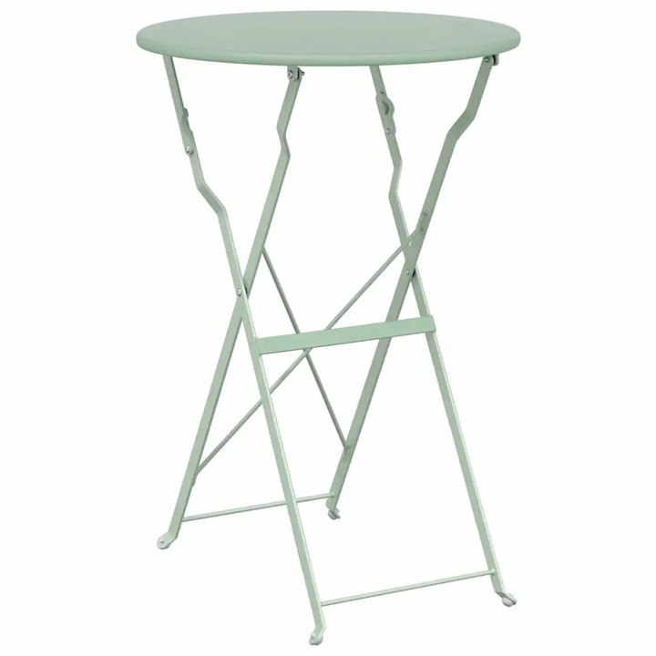 vidaXL Bisztróasztal Világos menta Ø 50 x 71 cm Porfestett acél 42002964