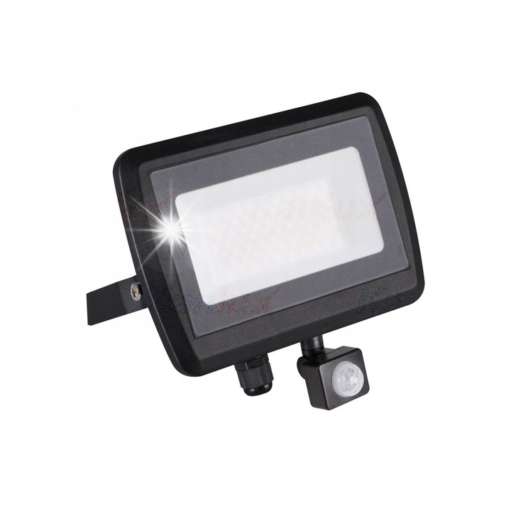 Proiector LED Kanlux ANTEM 30W, 2400lm, alb, IP44, cu senzor de miscare, negru