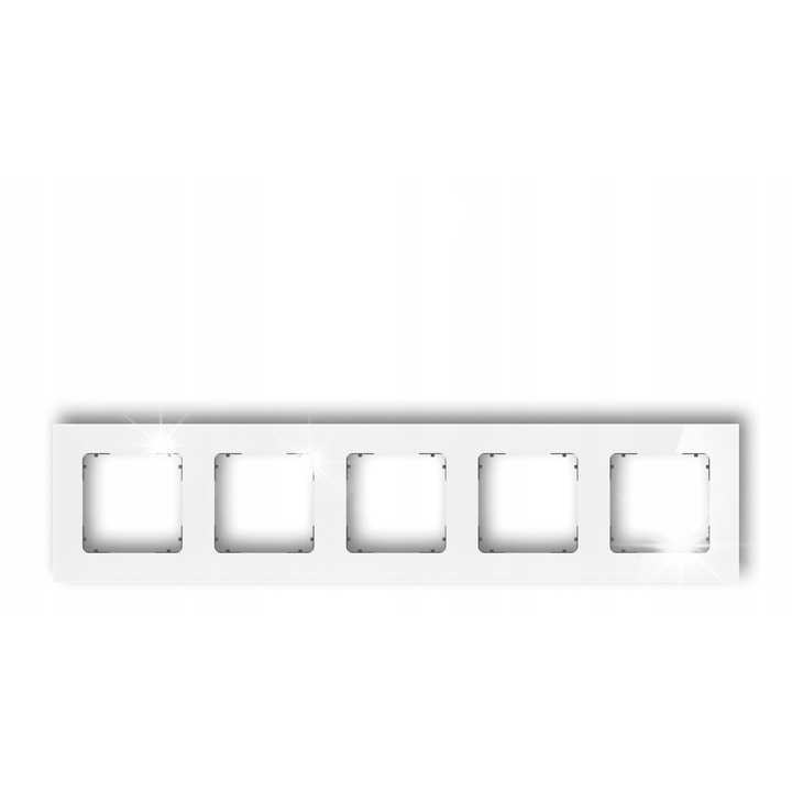 Rama universala patrata 5 locuri alb/grafit mat ICON 0-28-IRSK-5