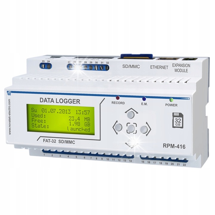 Retea de masurare electrica, RPM-416, 3 canale de tensiune, 4 canale de curent, 24-265V