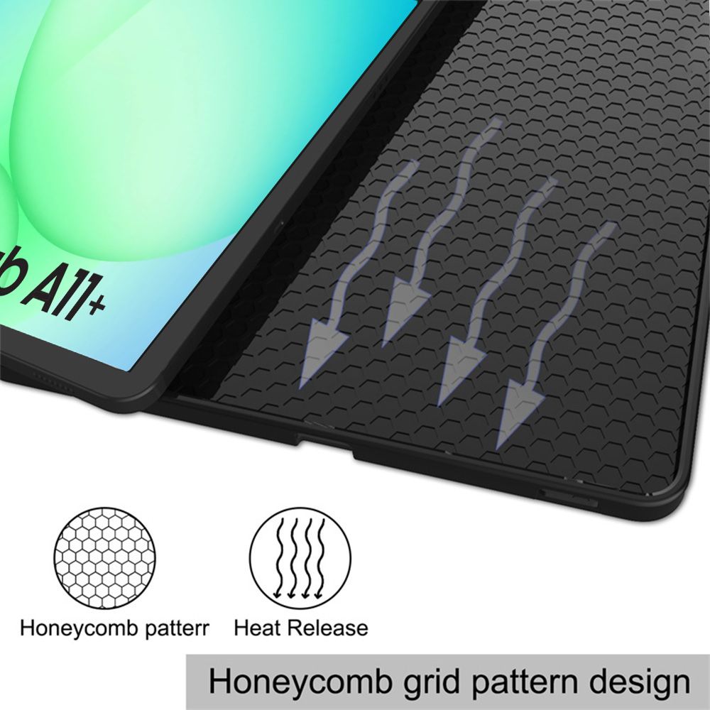 Husa pentru Samsung Galaxy Tab A11 Plus, 11", Silicon TPU, Ultra Slim Smart Cover – Negru
