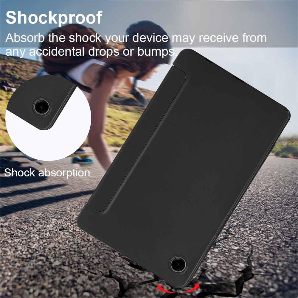Husa Ultra Slim pentru OnePlus Pad Go 2, 12.1", Silicon TPU, Smart Cover - Negru