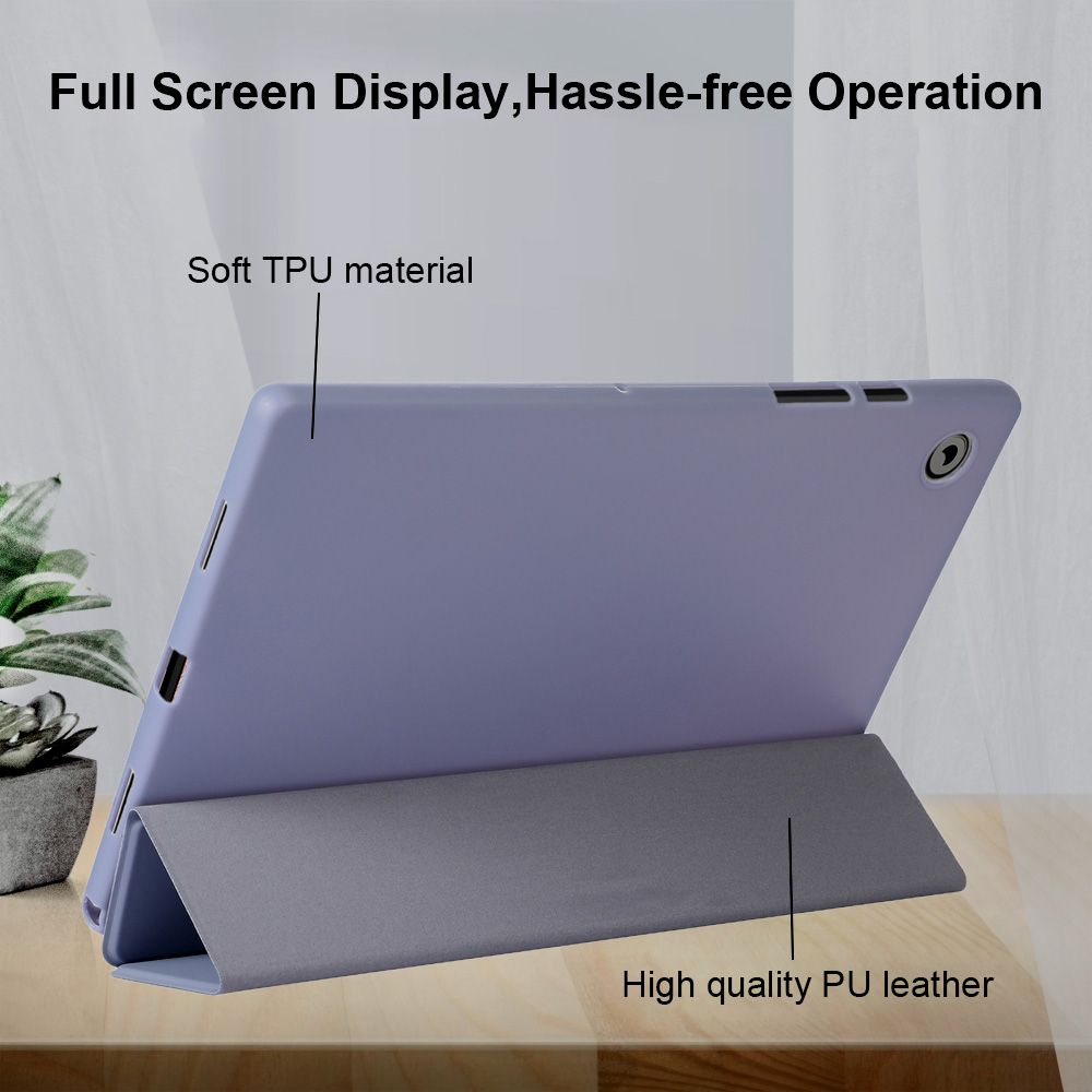 Husa pentru Samsung Galaxy Tab A11 Plus, 11", Silicon TPU, Ultra Slim Smart Cover – Lavanda