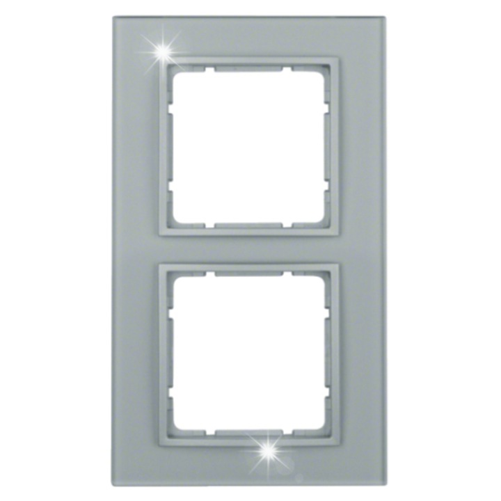 Rama dubla din sticla alu-mat Berker B.7 161x95x10mm