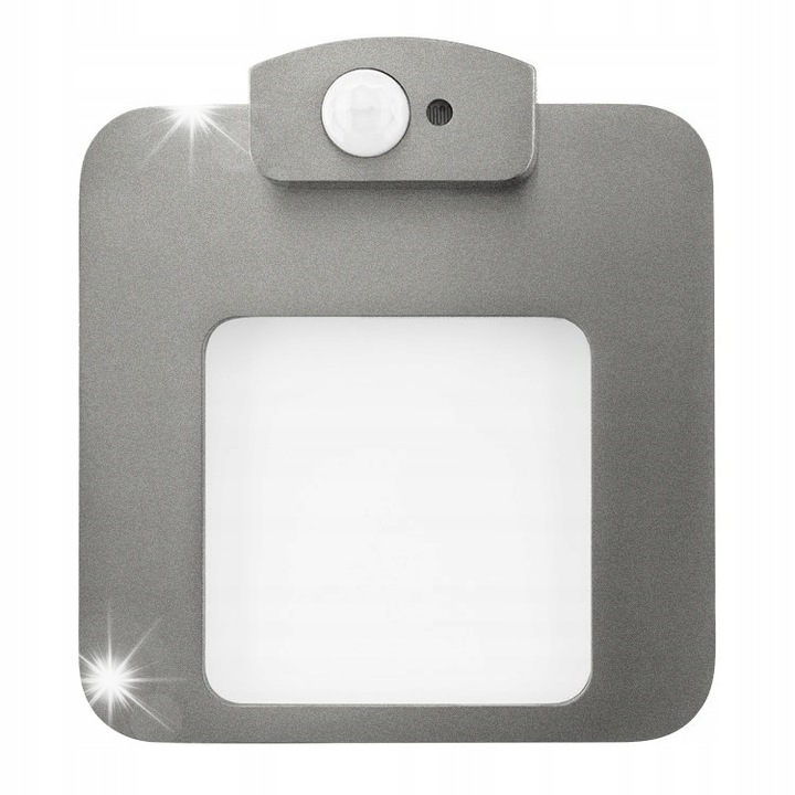 Spot LED cu senzor, 230V, inox, 7.3x7.3x4.2cm