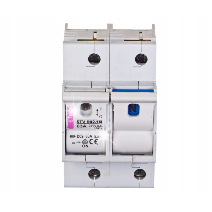 Dispozitiv de deconectare 1P+N 63A D02, ETI-POLAM, 230V, set 1 buc