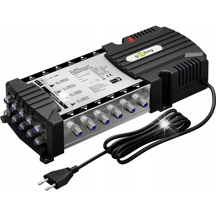 Multikapcsoló Sat 9 bemenet/12 kimenet, 273.5x55.1x128.4mm