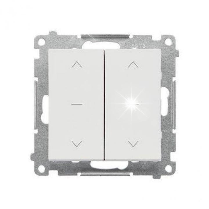 Redőnykapcsoló 2x 3-állású 10A 250V, matt, készlet